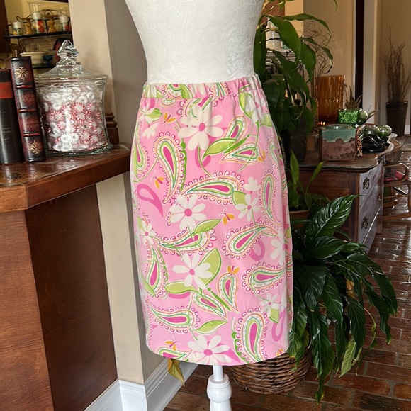 Lilly Pulitzer Silk pull on skirt sz8 - Picture 4 of 9